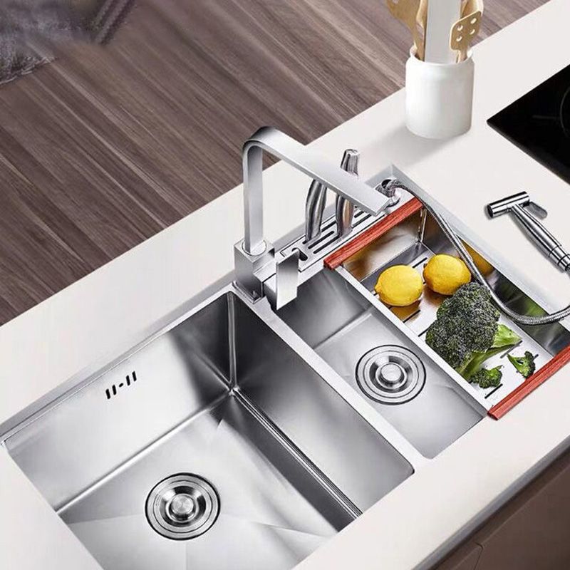Modern Style Kitchen Sink Stainless Steel Dirt Resistant Kitchen Sink Clearhalo 'Home Improvement' 'home_improvement' 'home_improvement_kitchen_sinks' 'Kitchen Remodel & Kitchen Fixtures' 'Kitchen Sinks & Faucet Components' 'Kitchen Sinks' 'kitchen_sinks' 1200x1200_492893ff-9354-4b03-a174-27f35c7b3a9c