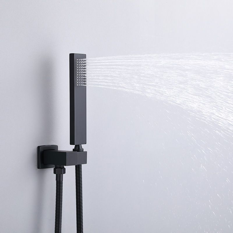 Modern Shower Head Combo Brass Wall Mounted Adjustable Water Flow Shower Trim Clearhalo 'Bathroom Remodel & Bathroom Fixtures' 'Home Improvement' 'home_improvement' 'home_improvement_shower_faucets' 'Shower Faucets & Systems' 'shower_faucets' 'Showers & Bathtubs Plumbing' 'Showers & Bathtubs' 1200x1200_492bc507-a616-4e4e-bee5-65f3f2e951e6