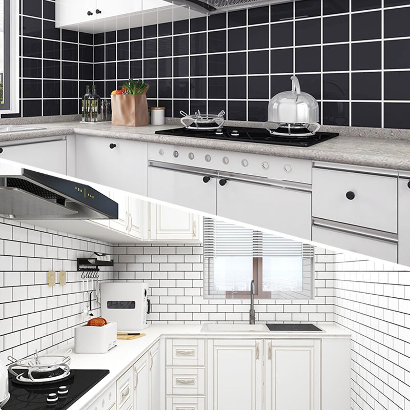 Single Tile Peel and Stick Backsplash Contemporary Kitchen Wallpaper Clearhalo 'Flooring 'Home Improvement' 'home_improvement' 'home_improvement_peel_stick_blacksplash' 'Peel & Stick Backsplash Tile' 'peel_stick_blacksplash' 'Walls & Ceilings' Walls and Ceiling' 1200x1200_49364366-a020-4e2f-a523-7674ef02bd77