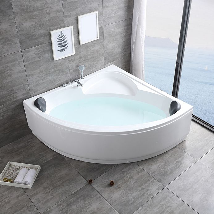 Back to Wall Soaking Bathtub Modern Antique Finish Corner Bath Tub Clearhalo 'Bathroom Remodel & Bathroom Fixtures' 'Bathtubs' 'Home Improvement' 'home_improvement' 'home_improvement_bathtubs' 'Showers & Bathtubs' 1200x1200_493cde72-8c5c-4a20-8e5a-ea3f274b5fe9