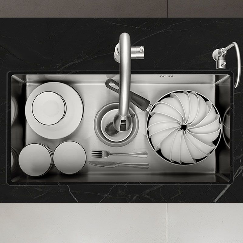 Modern Kitchen Bar Sink Stainless Steel with Soundproofing Workstation Ledge Clearhalo 'Home Improvement' 'home_improvement' 'home_improvement_kitchen_sinks' 'Kitchen Remodel & Kitchen Fixtures' 'Kitchen Sinks & Faucet Components' 'Kitchen Sinks' 'kitchen_sinks' 1200x1200_4946f86d-2306-457b-9036-581c19e6458b