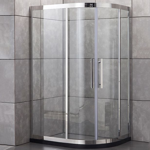 Transparent Shower Bath Door Double Sliding Tempered Shower Doors Clearhalo 'Bathroom Remodel & Bathroom Fixtures' 'Home Improvement' 'home_improvement' 'home_improvement_shower_tub_doors' 'Shower and Tub Doors' 'shower_tub_doors' 'Showers & Bathtubs' 1200x1200_496457bc-3480-4820-9c20-58627897a266