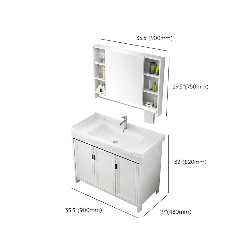 Modern Bathroom Sink Vanity Freestanding Single-Sink Bathroom Vanity Set Clearhalo 'Bathroom Remodel & Bathroom Fixtures' 'Bathroom Vanities' 'bathroom_vanities' 'Home Improvement' 'home_improvement' 'home_improvement_bathroom_vanities' 1200x1200_496d6ab1-e7d1-41e9-8149-58e24cb11c66