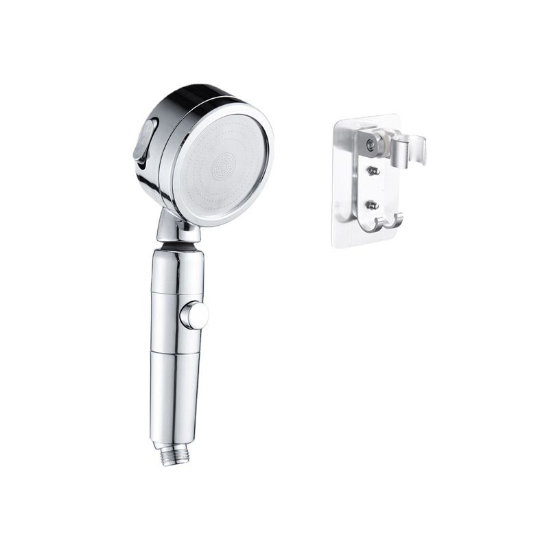 Contemporary Handheld Shower Head Round 3 Setting Spray Head in Silver Clearhalo 'Bathroom Remodel & Bathroom Fixtures' 'Home Improvement' 'home_improvement' 'home_improvement_shower_heads' 'Shower Heads' 'shower_heads' 'Showers & Bathtubs Plumbing' 'Showers & Bathtubs' 1200x1200_496e1e16-492b-4f87-b0eb-5834729b55e0