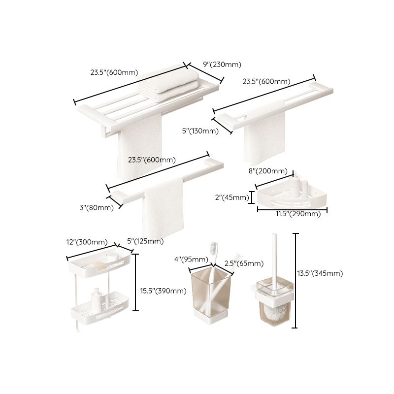 Modern Bathroom Accessory Set White Bathroom Accessories Hardware Set Clearhalo 'Bathroom Hardware Sets' 'Bathroom Hardware' 'Bathroom Remodel & Bathroom Fixtures' 'bathroom_hardware_sets' 'Home Improvement' 'home_improvement' 'home_improvement_bathroom_hardware_sets' 1200x1200_49846710-a78f-4932-9178-d85c06fa1b76