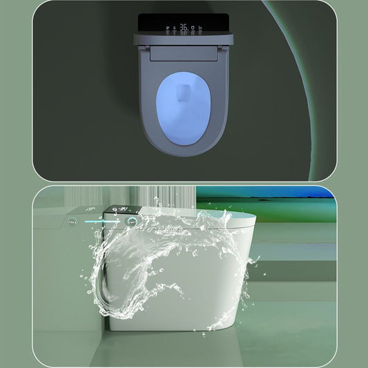 Modern Flush Toilet Heated Seat One-Piece Toilet with Slow Close Seat Clearhalo 'Bathroom Remodel & Bathroom Fixtures' 'Home Improvement' 'home_improvement' 'home_improvement_toilets' 'Toilets & Bidets' 'Toilets' 1200x1200_49b155c8-6d1a-4203-b5b3-4c3c2593b13d