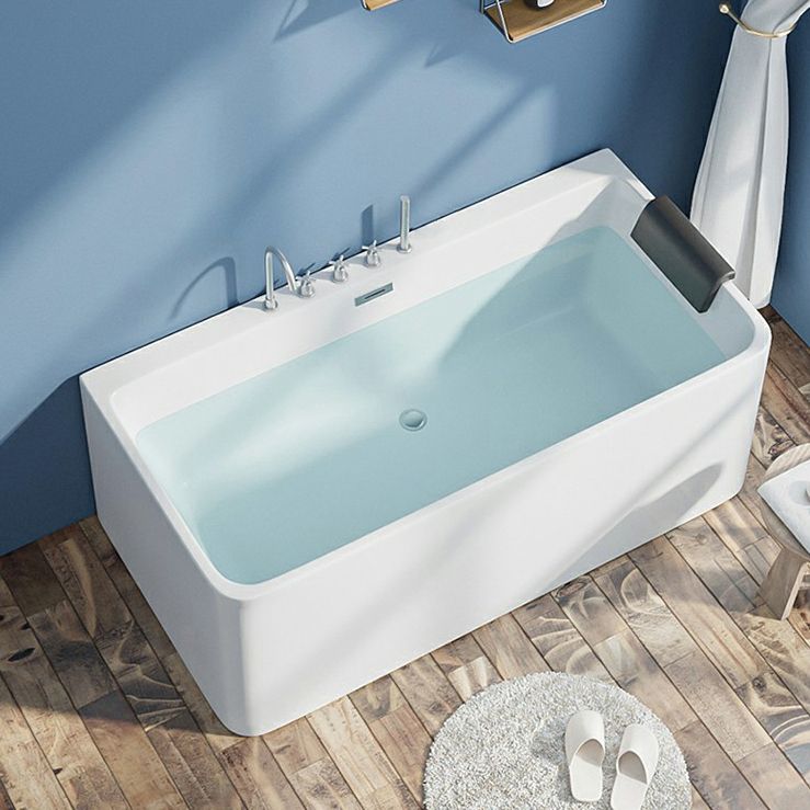 Modern Antique Finish Soaking Bathtub Rectangular Back to Wall Tub Clearhalo 'Bathroom Remodel & Bathroom Fixtures' 'Bathtubs' 'Home Improvement' 'home_improvement' 'home_improvement_bathtubs' 'Showers & Bathtubs' 1200x1200_49beb10c-eac9-4781-aebe-f346b33fcc0a