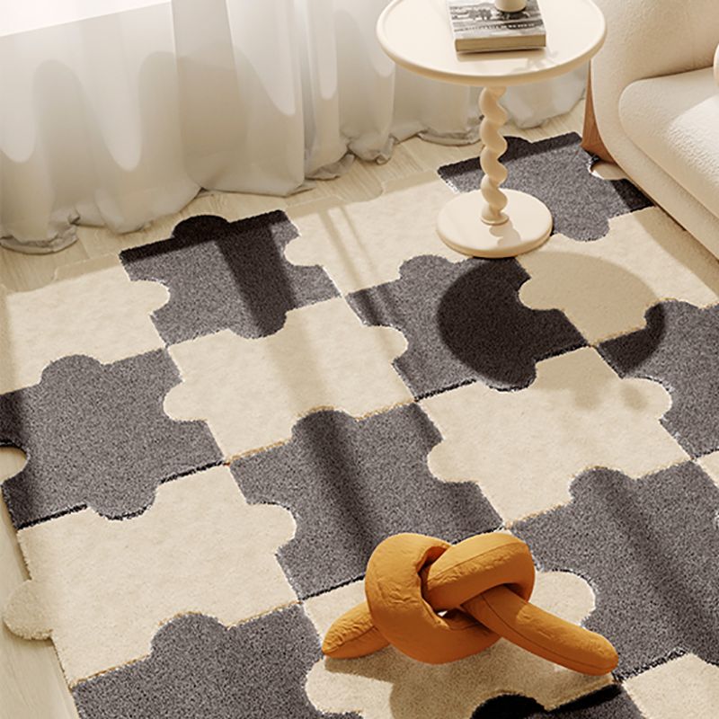Modern Carpet Tiles Soft Shag Puzzle Detail Stain Resistant Carpet Tiles Clearhalo 'Carpet Tiles & Carpet Squares' 'carpet_tiles_carpet_squares' 'Flooring 'Home Improvement' 'home_improvement' 'home_improvement_carpet_tiles_carpet_squares' Walls and Ceiling' 1200x1200_49c0f7ce-515f-46e2-8114-9b57c9dd88c9