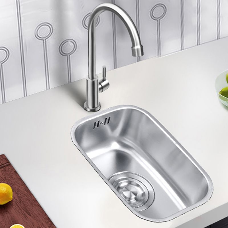 Basic Bar Sink Stainless Steel Single Bowl Kitchen Bar Sink with Drain Assembly Clearhalo 'Home Improvement' 'home_improvement' 'home_improvement_kitchen_sinks' 'Kitchen Remodel & Kitchen Fixtures' 'Kitchen Sinks & Faucet Components' 'Kitchen Sinks' 'kitchen_sinks' 1200x1200_49c283bb-b055-495c-912d-409a2f0e507f