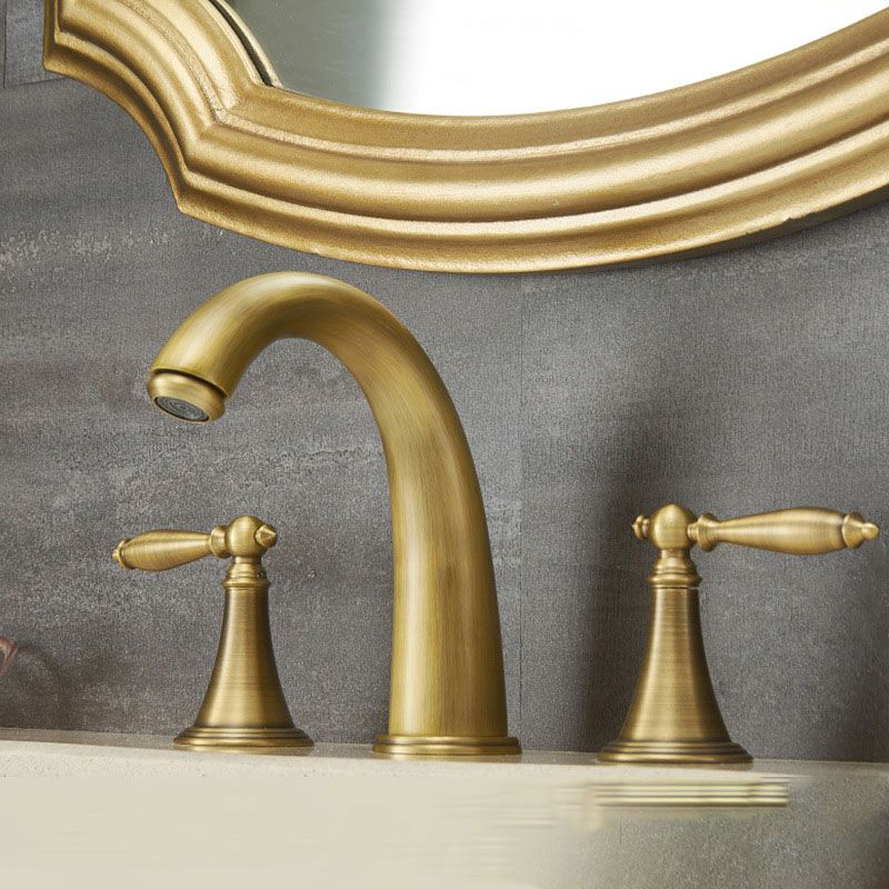 Modern Widespread Sink Faucet Plain Bathroom Double Handle Faucet with Lever Handle Clearhalo 'Bathroom Remodel & Bathroom Fixtures' 'Bathroom Sink Faucets' 'Bathroom Sinks & Faucet Components' 'bathroom_sink_faucets' 'Home Improvement' 'home_improvement' 'home_improvement_bathroom_sink_faucets' 1200x1200_49c6d3dd-10b6-4861-8758-fcf8e28fa2fe