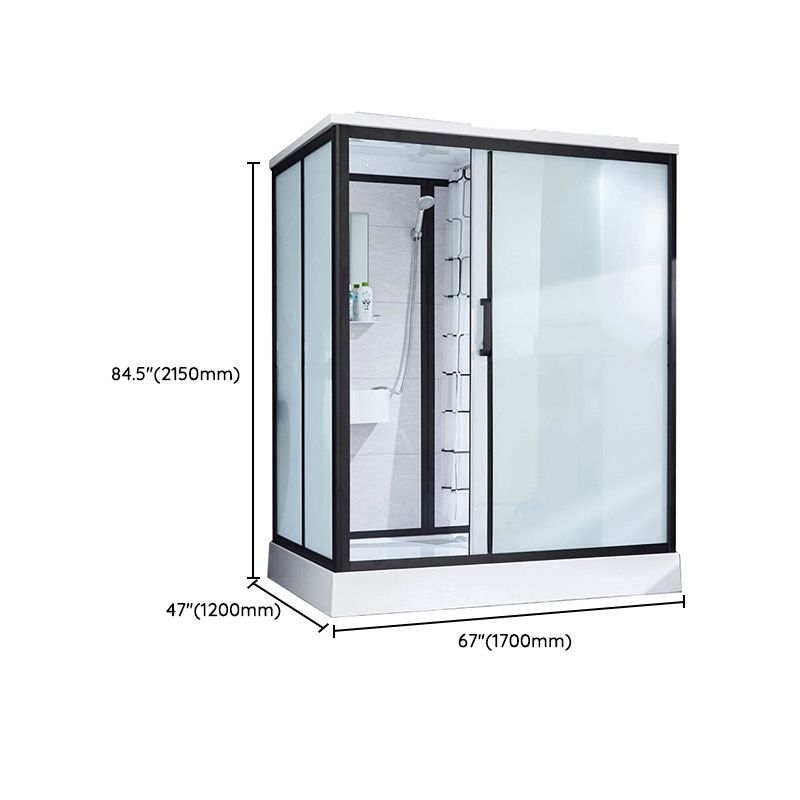 Rectangle Shower Stall Single Sliding Shower Stall with Towel Bar Clearhalo 'Bathroom Remodel & Bathroom Fixtures' 'Home Improvement' 'home_improvement' 'home_improvement_shower_stalls_enclosures' 'Shower Stalls & Enclosures' 'shower_stalls_enclosures' 'Showers & Bathtubs' 1200x1200_49d21187-0899-4a3d-95f9-72b316911716