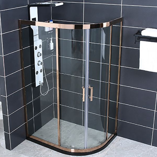 Neo-round Stainless Steel Shower Enclosure with Double Door Handles Clearhalo 'Bathroom Remodel & Bathroom Fixtures' 'Home Improvement' 'home_improvement' 'home_improvement_shower_stalls_enclosures' 'Shower Stalls & Enclosures' 'shower_stalls_enclosures' 'Showers & Bathtubs' 1200x1200_49dad057-c6a5-408f-a128-483f7b2c56f1