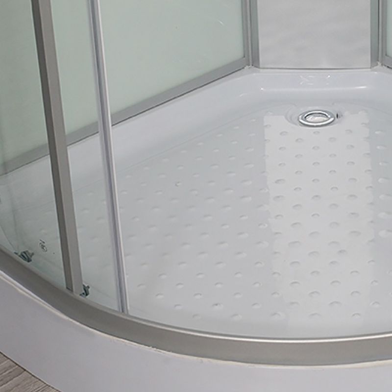 Round Shower Enclosure Double Sliding Door Shower Room with Shower Head Clearhalo 'Bathroom Remodel & Bathroom Fixtures' 'Home Improvement' 'home_improvement' 'home_improvement_shower_stalls_enclosures' 'Shower Stalls & Enclosures' 'shower_stalls_enclosures' 'Showers & Bathtubs' 1200x1200_49f022b5-5f69-4863-8dde-9b928eebdfa9