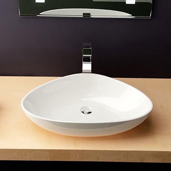 Modern Bathroom Sink Porcelain Pop-Up Drain Oval-Shape Vessel Sink (Faucet Not Included) Clearhalo 'Bathroom Remodel & Bathroom Fixtures' 'Bathroom Sinks & Faucet Components' 'Bathroom Sinks' 'bathroom_sink' 'Home Improvement' 'home_improvement' 'home_improvement_bathroom_sink' 1200x1200_49f84a0b-e534-4467-9ad9-c9af71669458