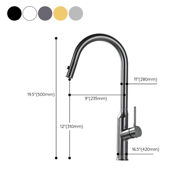 Modern 1-Handle Faucets Stainless Steel with Water Dispenser Pull down Faucets Clearhalo 'Home Improvement' 'home_improvement' 'home_improvement_kitchen_faucets' 'Kitchen Faucets' 'Kitchen Remodel & Kitchen Fixtures' 'Kitchen Sinks & Faucet Components' 'kitchen_faucets' 1200x1200_49fdef55-9c66-4ac8-926e-ff58d17c3509