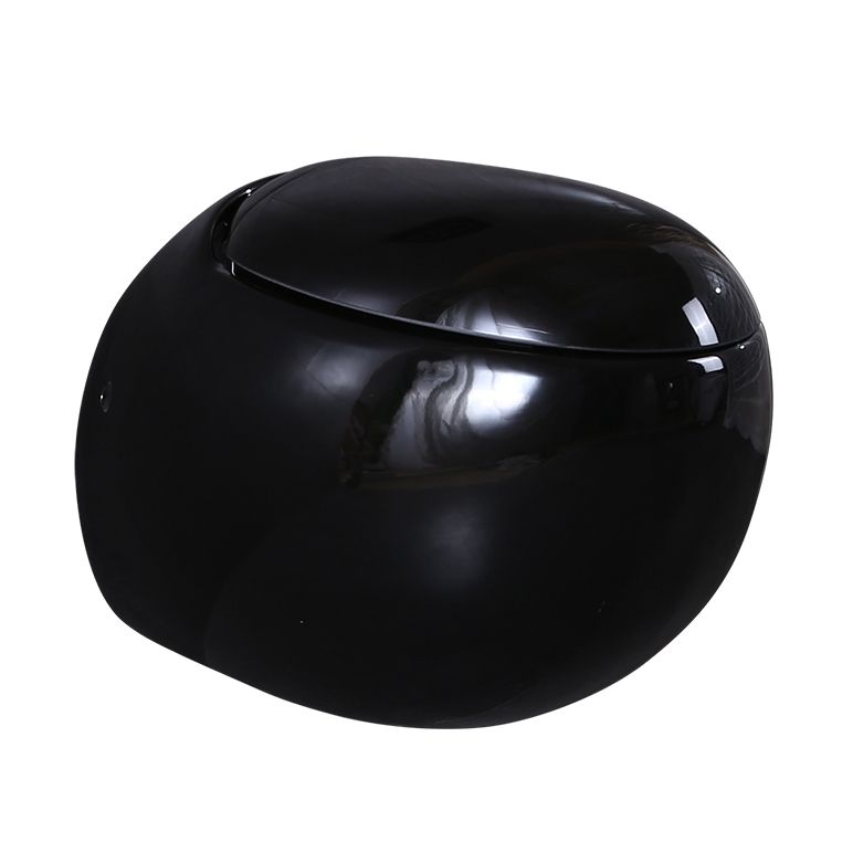 Contemporary Flush Toilet Round One Piece Toilet Wall Mount Porcelain Toilet Clearhalo 'Bathroom Remodel & Bathroom Fixtures' 'Home Improvement' 'home_improvement' 'home_improvement_toilets' 'Toilets & Bidets' 'Toilets' 1200x1200_4a0ca5cc-eeff-4418-95a6-666b096ce7d4