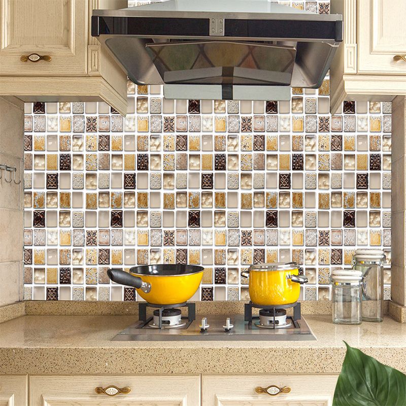 Plastic Peel and Stick Tiles Mosaic Tile Grid Square Waterproof Peel & Stick Tile 10-Pack Clearhalo 'Flooring 'Home Improvement' 'home_improvement' 'home_improvement_peel_stick_blacksplash' 'Peel & Stick Backsplash Tile' 'peel_stick_blacksplash' 'Walls & Ceilings' Walls and Ceiling' 1200x1200_4a1749d6-5764-4963-b754-e49fce64c938