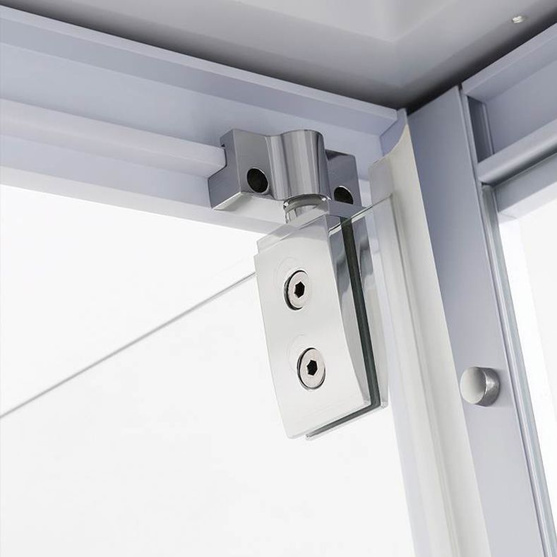 Frosted Single Sliding Shower Kit White Framed Shower Stall with Base Included Clearhalo 'Bathroom Remodel & Bathroom Fixtures' 'Home Improvement' 'home_improvement' 'home_improvement_shower_stalls_enclosures' 'Shower Stalls & Enclosures' 'shower_stalls_enclosures' 'Showers & Bathtubs' 1200x1200_4a17b153-ab40-492d-96c2-b7c2a7c93f8d