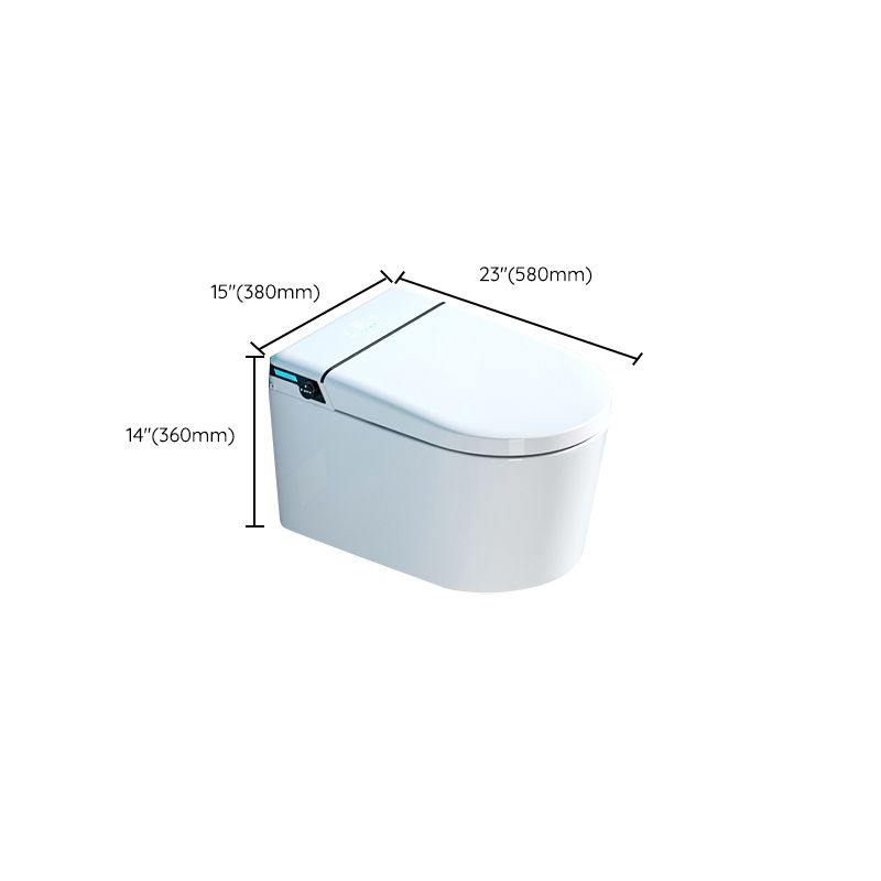 Contemporary Heated Seat Ceramic Dryer White Elongated Wall Hung Toilet Set Clearhalo 'Bathroom Remodel & Bathroom Fixtures' 'Bidets' 'Home Improvement' 'home_improvement' 'home_improvement_bidets' 'Toilets & Bidets' 1200x1200_4a1b7157-3f98-48b8-97d7-2c4d0244aefa