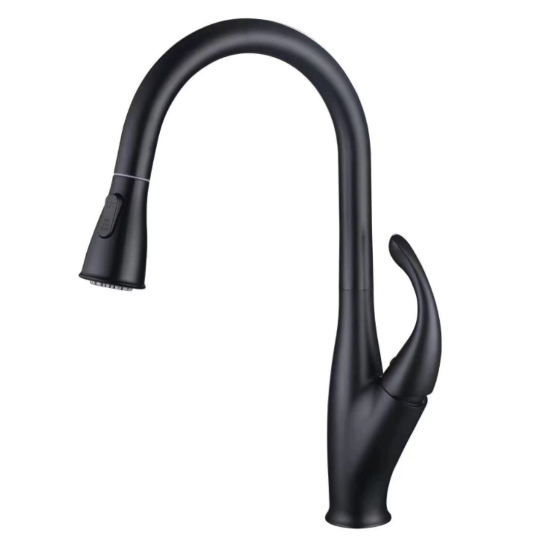 Modern 1-Handle Faucet Black/Silver Copper with Pull out Sprayer Faucet Clearhalo 'Home Improvement' 'home_improvement' 'home_improvement_kitchen_faucets' 'Kitchen Faucets' 'Kitchen Remodel & Kitchen Fixtures' 'Kitchen Sinks & Faucet Components' 'kitchen_faucets' 1200x1200_4a247e4c-3019-481b-b57e-e13674fec409