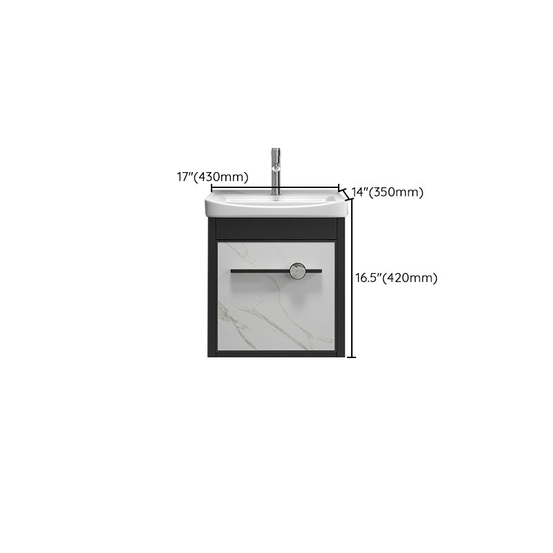 Single Sink Metal Frame Vanity Modern Black Wall Mount Rectangular Vanity Set Clearhalo 'Bathroom Remodel & Bathroom Fixtures' 'Bathroom Vanities' 'bathroom_vanities' 'Home Improvement' 'home_improvement' 'home_improvement_bathroom_vanities' 1200x1200_4a4e1ac8-785b-4d02-9580-546edfcbb4d7