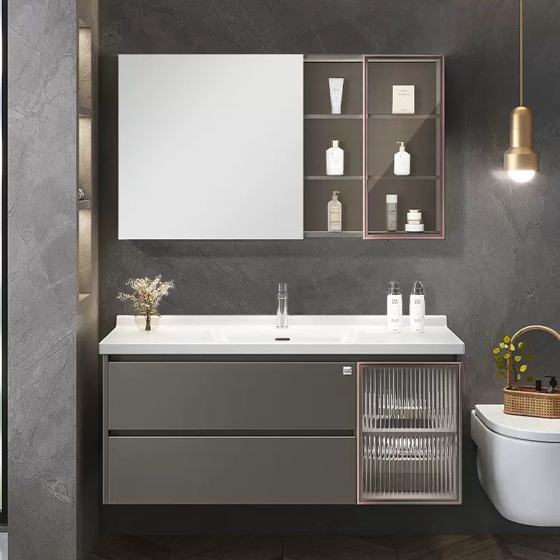 Rectangular Vanity Set Modern Ceramic Top Single-Sink Wall Mount Bath Vanity Clearhalo 'Bathroom Remodel & Bathroom Fixtures' 'Bathroom Vanities' 'bathroom_vanities' 'Home Improvement' 'home_improvement' 'home_improvement_bathroom_vanities' 1200x1200_4a55d2db-7457-4db5-a3a1-583d39c0889e