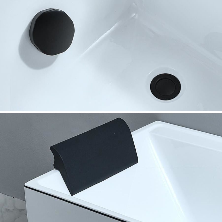 Modern Rectangular Bathtub Acrylic Soaking White Back to Wall Bathtub Clearhalo 'Bathroom Remodel & Bathroom Fixtures' 'Bathtubs' 'Home Improvement' 'home_improvement' 'home_improvement_bathtubs' 'Showers & Bathtubs' 1200x1200_4a5b2e69-86b7-41bc-b837-6391ac6a1def