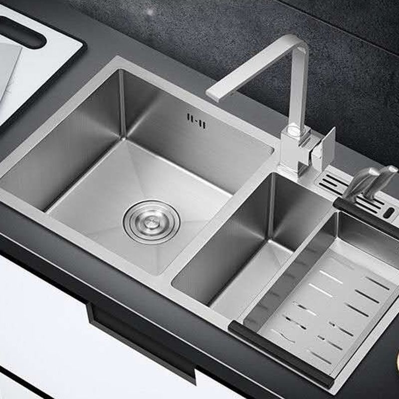 Kitchen Sink Soundproof Design Stainless Steel Drop-In Kitchen Sink Clearhalo 'Home Improvement' 'home_improvement' 'home_improvement_kitchen_sinks' 'Kitchen Remodel & Kitchen Fixtures' 'Kitchen Sinks & Faucet Components' 'Kitchen Sinks' 'kitchen_sinks' 1200x1200_4a69fca0-5e43-40f3-a4dc-90c1e212de5c
