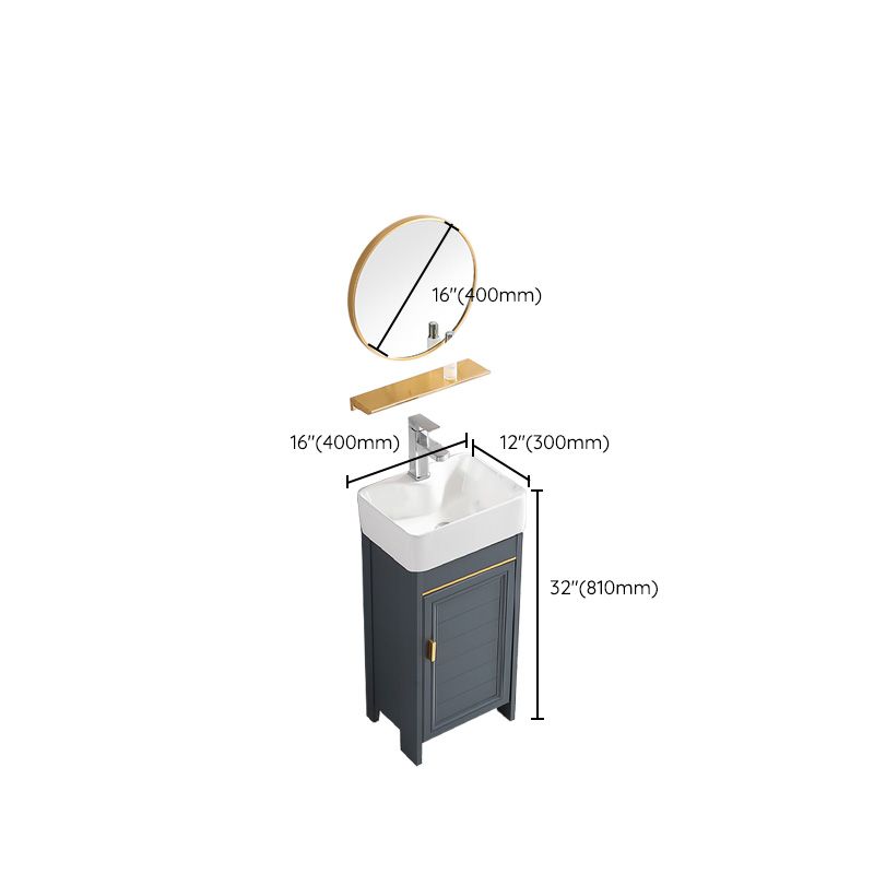 Glam Metal Sink Vanity Freestanding Single-Sink Bathroom Sink Vanity Clearhalo 'Bathroom Remodel & Bathroom Fixtures' 'Bathroom Vanities' 'bathroom_vanities' 'Home Improvement' 'home_improvement' 'home_improvement_bathroom_vanities' 1200x1200_4a86ec25-95ca-469b-a677-f9a837e993c3