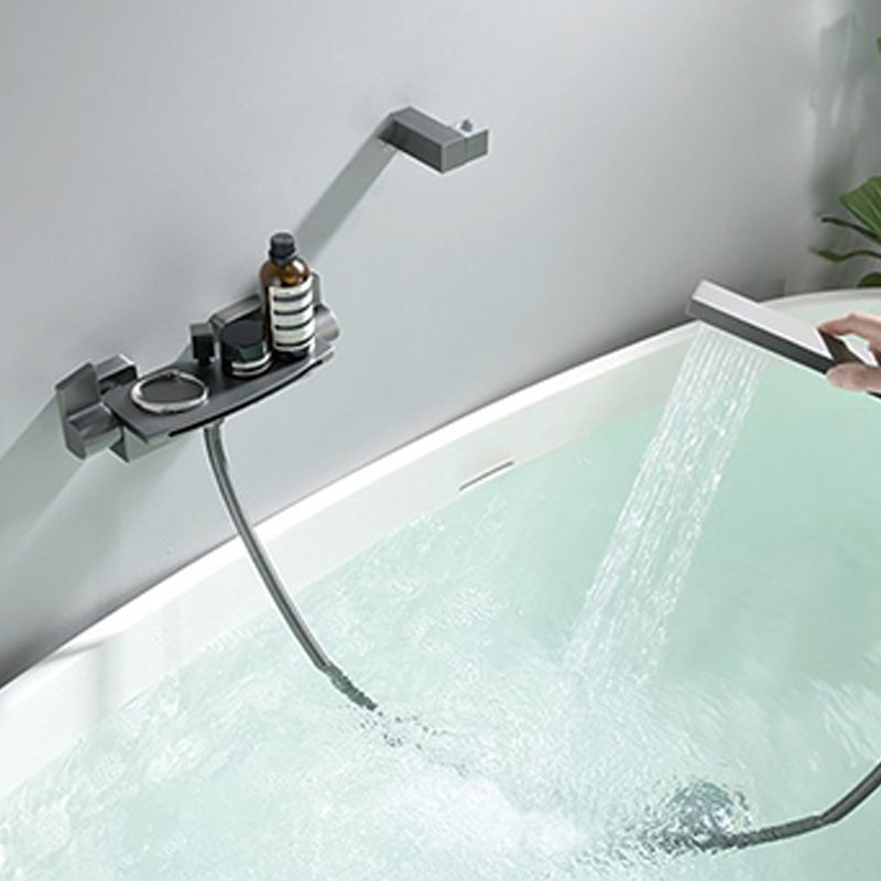 Contemporary Bathroom Faucet Wall Mounted Copper One Handle Fixed Clawfoot Tub Faucets Clearhalo 'Bathroom Remodel & Bathroom Fixtures' 'Bathtub Faucets' 'bathtub_faucets' 'Home Improvement' 'home_improvement' 'home_improvement_bathtub_faucets' 1200x1200_4a87cdb0-486c-405b-8a9f-1f011c8a4e98