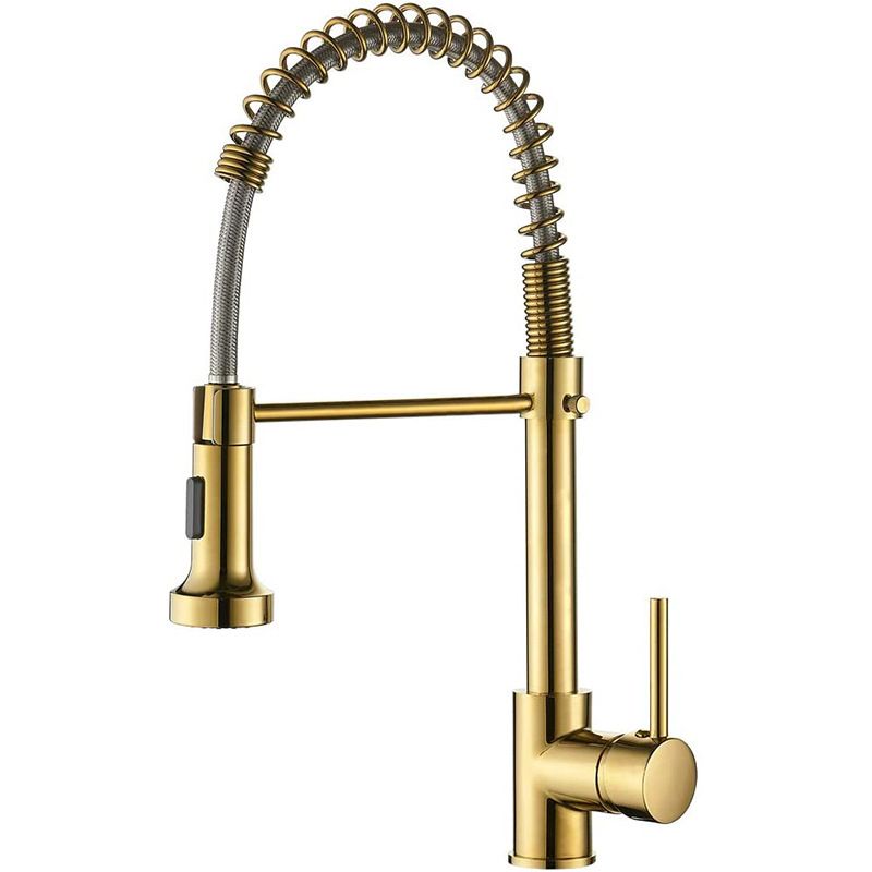 Modern Farmhouse Faucet Spring Spout Water Filler One Handle High Arch Kitchen Faucet Clearhalo 'Home Improvement' 'home_improvement' 'home_improvement_kitchen_faucets' 'Kitchen Faucets' 'Kitchen Remodel & Kitchen Fixtures' 'Kitchen Sinks & Faucet Components' 'kitchen_faucets' 1200x1200_4a8d3ef2-5976-45c1-bcad-f84b38c3ac85