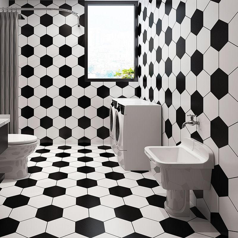 Bathroom Wall Floor Tile Waterproof Geometric Pattern Floor Wallpaper Clearhalo 'Flooring 'Home Improvement' 'home_improvement' 'home_improvement_peel_stick_blacksplash' 'Peel & Stick Backsplash Tile' 'peel_stick_blacksplash' 'Walls & Ceilings' Walls and Ceiling' 1200x1200_4a8dfb6f-838a-4644-b9cf-f103d0deef35
