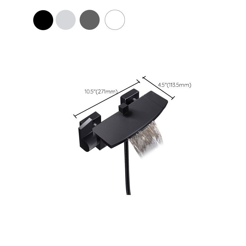Modern Bathtub Faucet Waterfall Handheld Shower Head Bathtub Faucet Clearhalo 'Bathroom Remodel & Bathroom Fixtures' 'Bathtub Faucets' 'bathtub_faucets' 'Home Improvement' 'home_improvement' 'home_improvement_bathtub_faucets' 1200x1200_4aa07319-a7cf-43c9-bef3-c758bec9da44