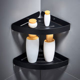 Silver/Black Bathroom Accessory Set Modern 1/2/3 - Piece Bath Shelf Clearhalo 'Bathroom Hardware Sets' 'Bathroom Hardware' 'Bathroom Remodel & Bathroom Fixtures' 'bathroom_hardware_sets' 'Home Improvement' 'home_improvement' 'home_improvement_bathroom_hardware_sets' 1200x1200_4aa987cb-705f-4544-916c-7771850a98e1