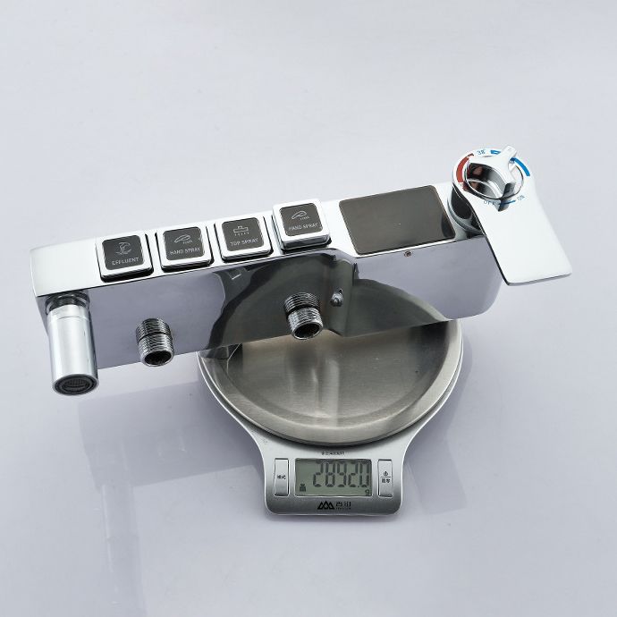 Shower System Square Rain Jet Massage Adjustable Spray Pattern Wall Mounted Shower Trim Clearhalo 'Bathroom Remodel & Bathroom Fixtures' 'Home Improvement' 'home_improvement' 'home_improvement_shower_faucets' 'Shower Faucets & Systems' 'shower_faucets' 'Showers & Bathtubs Plumbing' 'Showers & Bathtubs' 1200x1200_4ab3bebc-e8fe-4329-800b-26ab7b60b745