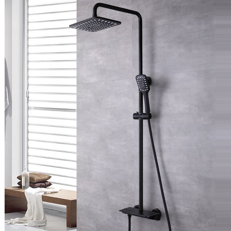 Wall Mounted Modern Square Metal Shower Brass Shower Head Shower Faucet Clearhalo 'Bathroom Remodel & Bathroom Fixtures' 'Home Improvement' 'home_improvement' 'home_improvement_shower_faucets' 'Shower Faucets & Systems' 'shower_faucets' 'Showers & Bathtubs Plumbing' 'Showers & Bathtubs' 1200x1200_4ab44376-5489-4e48-bd31-dc05dbb3fe6f