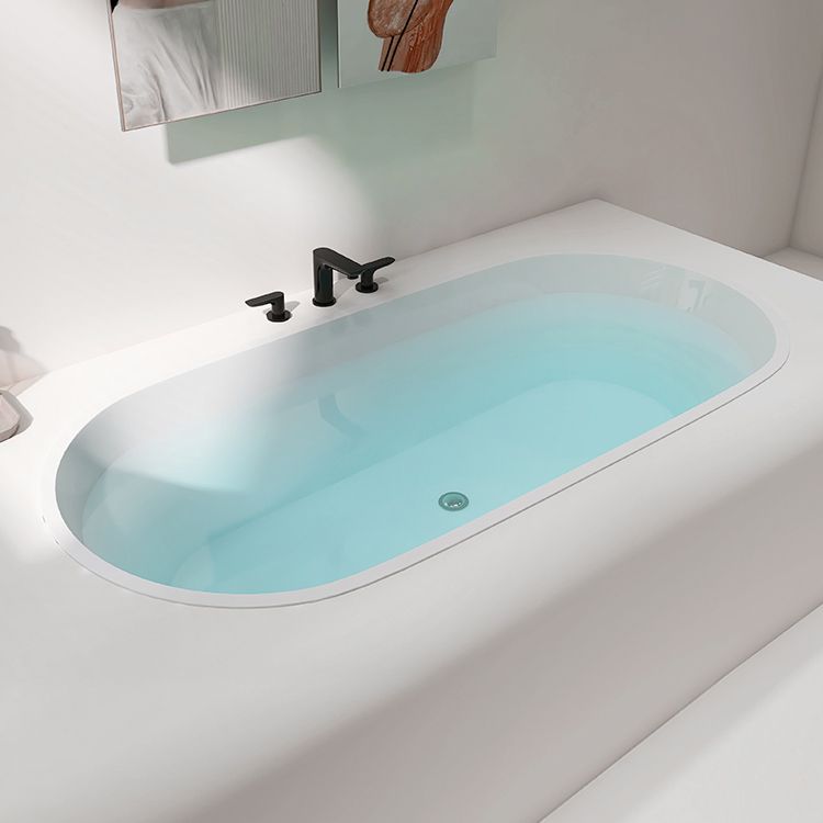 Modern Oval Drop-in Bath Tub 23.22" H White Acrylic Bathtub for Home Clearhalo 'Bathroom Remodel & Bathroom Fixtures' 'Bathtubs' 'Home Improvement' 'home_improvement' 'home_improvement_bathtubs' 'Showers & Bathtubs' 1200x1200_4abe8926-aae1-440c-ace7-b8394bd3c911