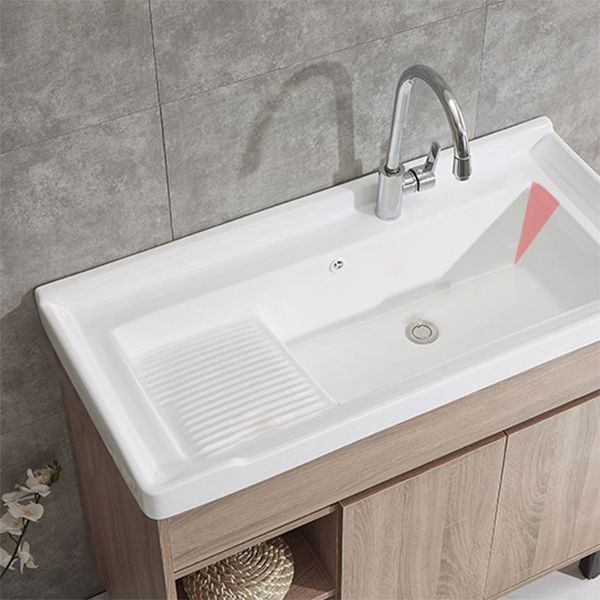 Modern Wood Bathroom Vanity Set Freestanding Single-Sink Bath Vanity Clearhalo 'Bathroom Remodel & Bathroom Fixtures' 'Bathroom Vanities' 'bathroom_vanities' 'Home Improvement' 'home_improvement' 'home_improvement_bathroom_vanities' 1200x1200_4ac93ebb-1476-4ffb-a667-074efac90252