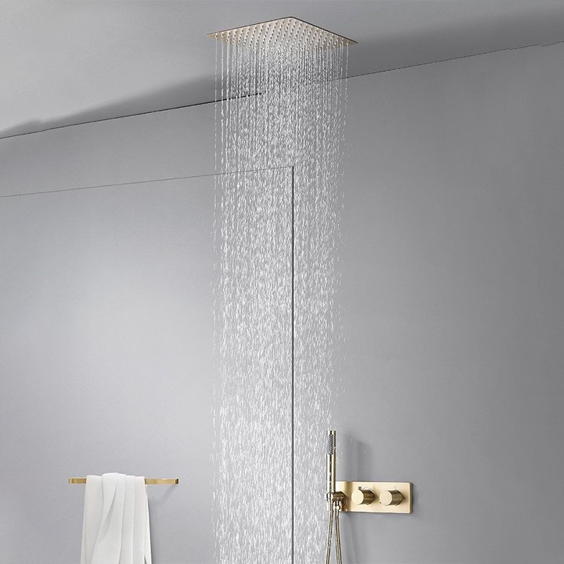 Modern Shower Trim Brass Fixed Shower Head Shower Head Combo Clearhalo 'Bathroom Remodel & Bathroom Fixtures' 'Home Improvement' 'home_improvement' 'home_improvement_shower_faucets' 'Shower Faucets & Systems' 'shower_faucets' 'Showers & Bathtubs Plumbing' 'Showers & Bathtubs' 1200x1200_4ae24718-a54a-4a36-bb62-34d9889e2871