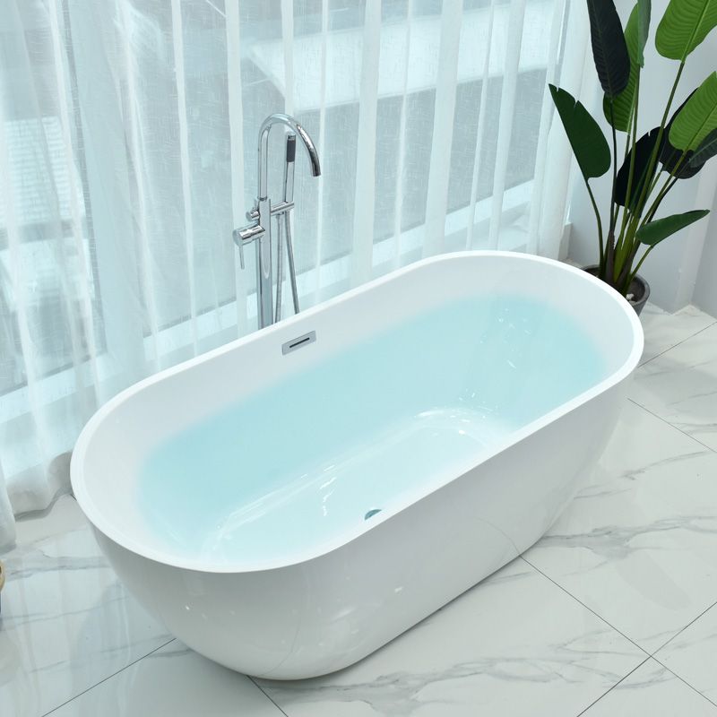 Antique Finish Stand Alone Bathtub Modern Soaking Oval Bath Tub Clearhalo 'Bathroom Remodel & Bathroom Fixtures' 'Bathtubs' 'Home Improvement' 'home_improvement' 'home_improvement_bathtubs' 'Showers & Bathtubs' 1200x1200_4ae41150-466c-4cb1-b149-cd62eeb04891