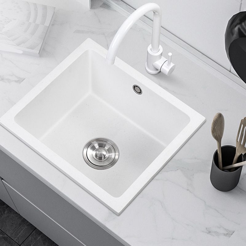 Contemporary White Quartz Kitchen Sink Drop-In 1 Holes Single Bowl Sink Clearhalo 'Home Improvement' 'home_improvement' 'home_improvement_kitchen_sinks' 'Kitchen Remodel & Kitchen Fixtures' 'Kitchen Sinks & Faucet Components' 'Kitchen Sinks' 'kitchen_sinks' 1200x1200_4b0b9efe-7bb5-49c3-acc0-a996f2faa6d0