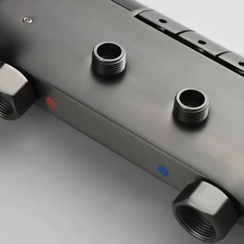 Modern Shower Set Brass Adjustable Spray Pattern Wall Mounted Shower Combo Clearhalo 'Bathroom Remodel & Bathroom Fixtures' 'Home Improvement' 'home_improvement' 'home_improvement_shower_faucets' 'Shower Faucets & Systems' 'shower_faucets' 'Showers & Bathtubs Plumbing' 'Showers & Bathtubs' 1200x1200_4b109304-25f4-40e2-a765-512b255c2a34