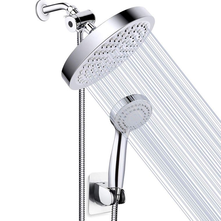 Traditional Shower Head Plain Metal Round Handheld Shower Head Clearhalo 'Bathroom Remodel & Bathroom Fixtures' 'Home Improvement' 'home_improvement' 'home_improvement_shower_heads' 'Shower Heads' 'shower_heads' 'Showers & Bathtubs Plumbing' 'Showers & Bathtubs' 1200x1200_4b1607bc-5342-49d0-a729-d799c867c06e