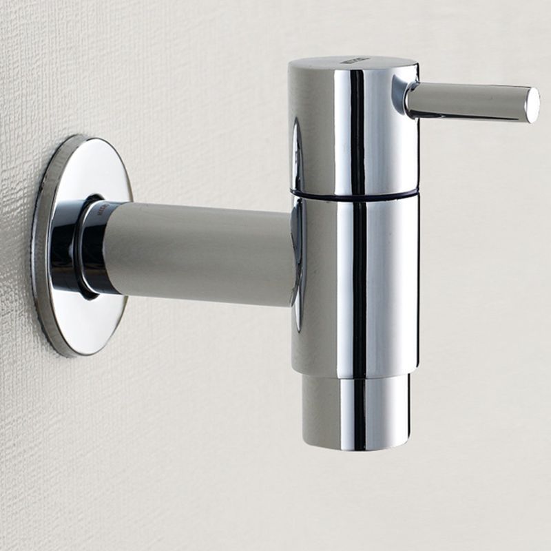 Contemporary Wall Mounted Bathroom Faucet Single Hole Low Arc Solid ...