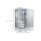 Single Sliding White Shower Kit Rectangle Frosted Shower Stall Clearhalo 'Bathroom Remodel & Bathroom Fixtures' 'Home Improvement' 'home_improvement' 'home_improvement_shower_stalls_enclosures' 'Shower Stalls & Enclosures' 'shower_stalls_enclosures' 'Showers & Bathtubs' 1200x1200_4b2dad50-749c-436d-83ee-72ce8503f22e