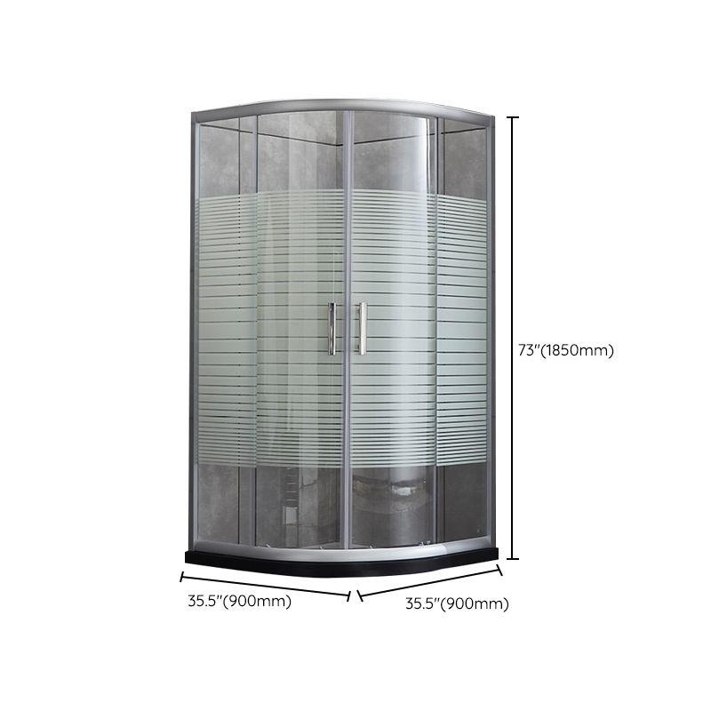 Double Sliding Shower Enclosure Semi-Frameless Corner Shower Enclosure Clearhalo 'Bathroom Remodel & Bathroom Fixtures' 'Home Improvement' 'home_improvement' 'home_improvement_shower_stalls_enclosures' 'Shower Stalls & Enclosures' 'shower_stalls_enclosures' 'Showers & Bathtubs' 1200x1200_4b3e230f-760f-49b4-a83c-11e487966bb7