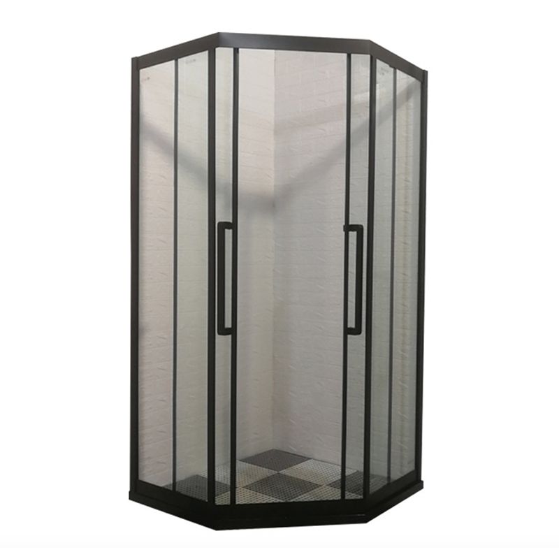 Tempered Frame Shower Doors Black Transparent Shower Bath Door Clearhalo 'Bathroom Remodel & Bathroom Fixtures' 'Home Improvement' 'home_improvement' 'home_improvement_shower_tub_doors' 'Shower and Tub Doors' 'shower_tub_doors' 'Showers & Bathtubs' 1200x1200_4b4b2f11-2837-40d9-839d-8c8546ad6c92