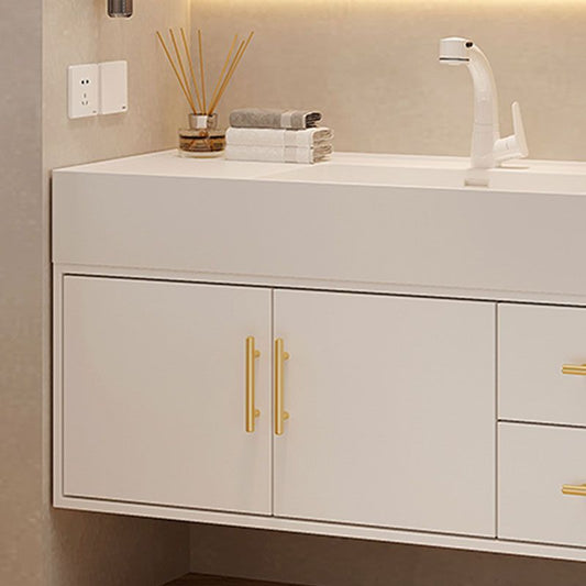White Wall Mounted Standard Single-Sink Open Console with Sink Set Clearhalo 'Bathroom Remodel & Bathroom Fixtures' 'Bathroom Vanities' 'bathroom_vanities' 'Home Improvement' 'home_improvement' 'home_improvement_bathroom_vanities' 1200x1200_4b51a490-ea56-446d-b9db-72e85cf1ee15
