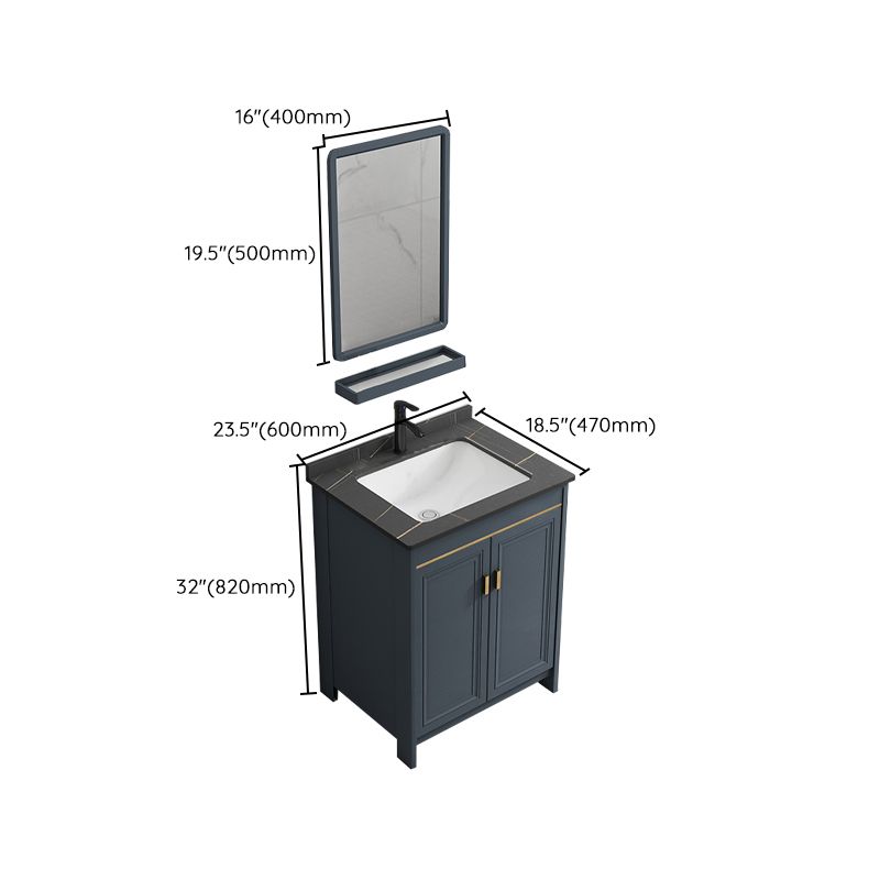 Freestanding Bathroom Vanity Single-Sink Glam Metal Base Rectangular Vanity Set Clearhalo 'Bathroom Remodel & Bathroom Fixtures' 'Bathroom Vanities' 'bathroom_vanities' 'Home Improvement' 'home_improvement' 'home_improvement_bathroom_vanities' 1200x1200_4b54593b-4272-4873-9c3a-dd74de9b8404