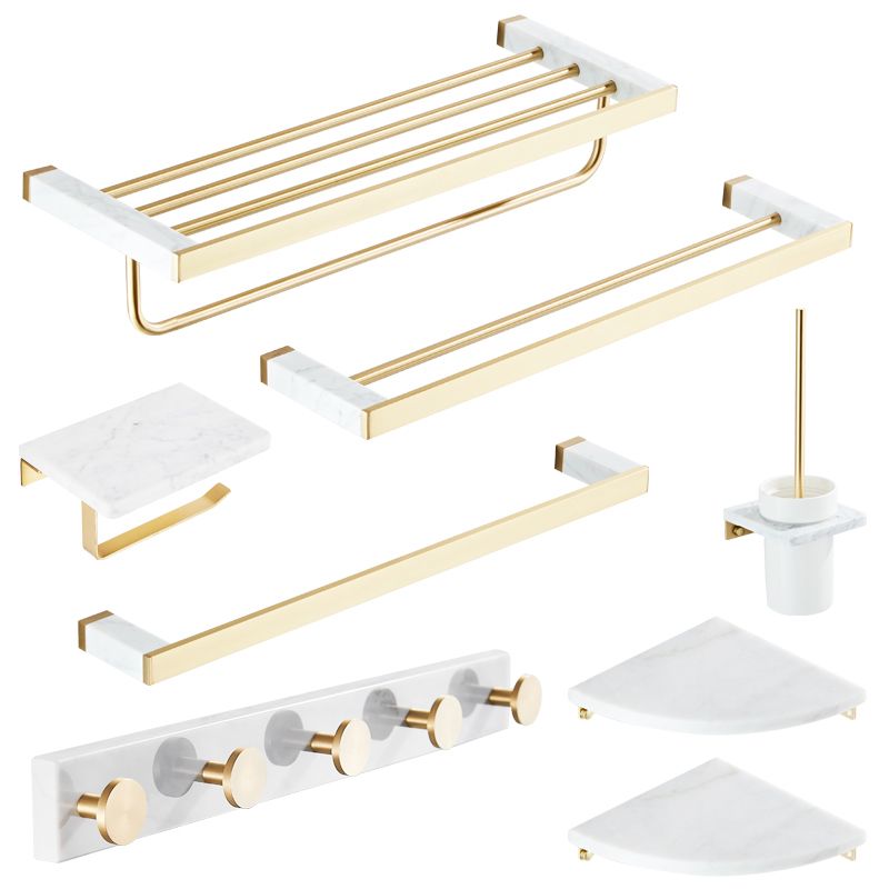 Modern White Bathroom Accessory As Individual Or As a Set in Marble Clearhalo 'Bathroom Hardware Sets' 'Bathroom Hardware' 'Bathroom Remodel & Bathroom Fixtures' 'bathroom_hardware_sets' 'Home Improvement' 'home_improvement' 'home_improvement_bathroom_hardware_sets' 1200x1200_4b81ea43-bad6-41c1-b580-5b4c23f71485